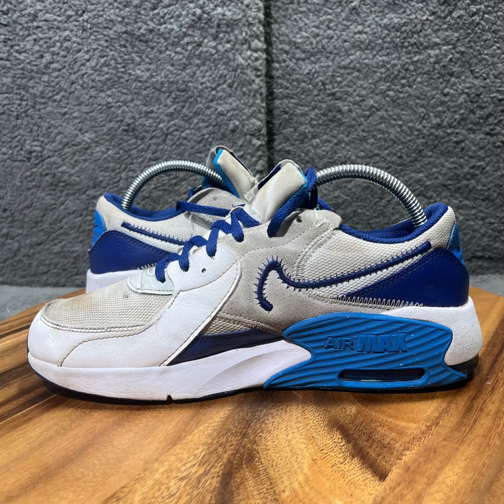 Nike Air Max Excee Sneakers White Blue Mens Shoes‎ Athletic Casual 7Y - Picture 12 of 12